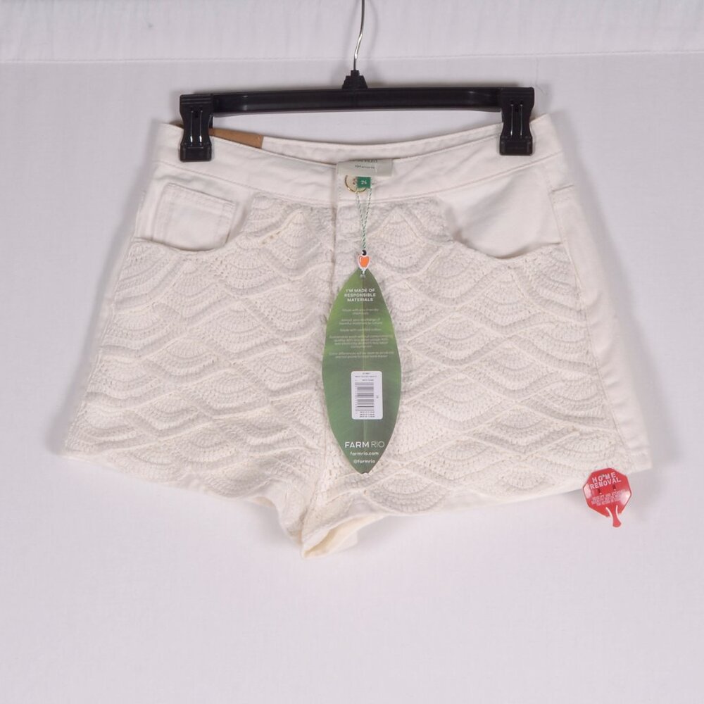 FARM Rio Cream Jean Shorts - Picture 5 of 7